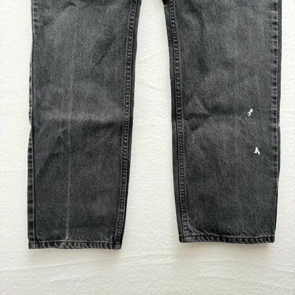 VTG Levi's 505 Men's 34x29 Black Regular Straight Fit Denim Jeans 90s